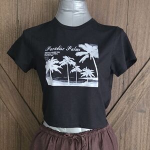 Women's Black Crop Top